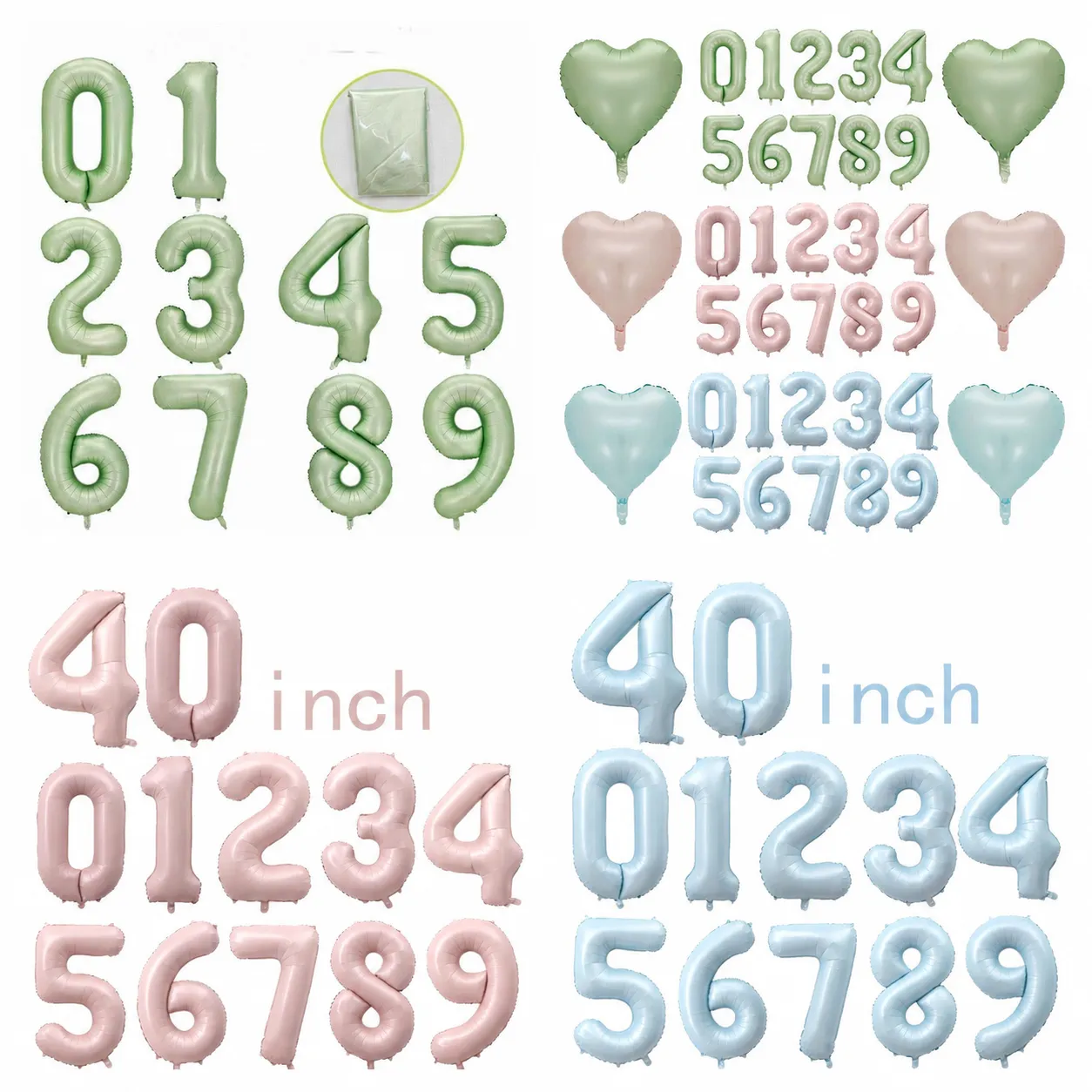 40-Inch Number 0 Foil Balloon for Birthday Party Decorations