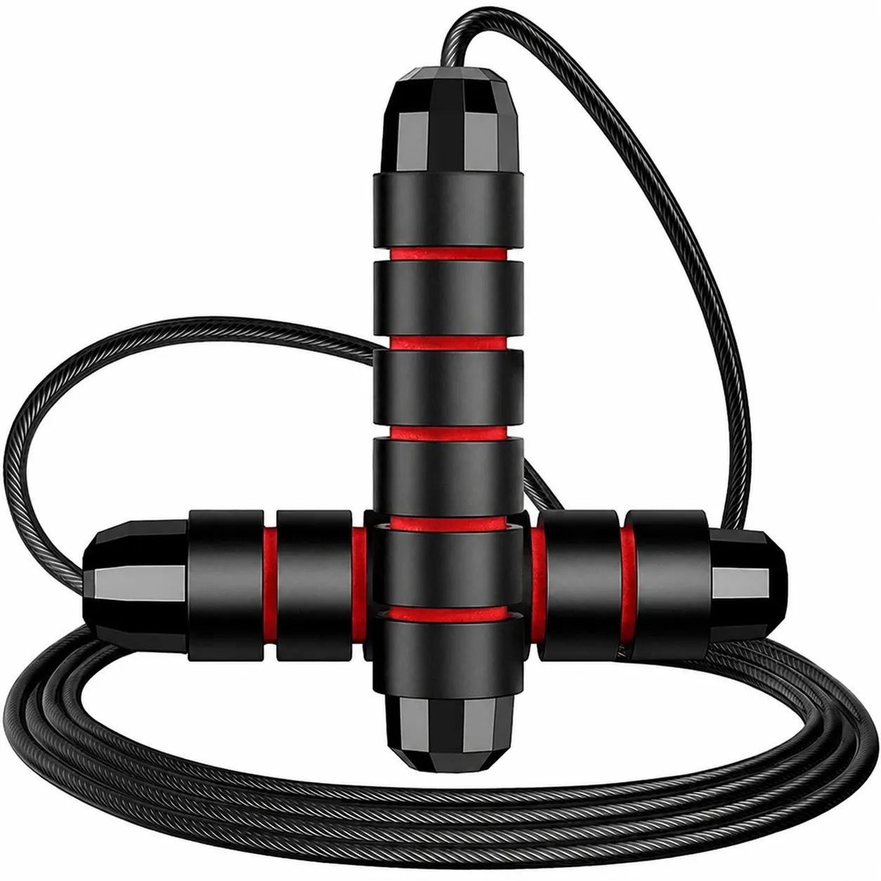 Bearing Steel Wire Jump Rope For Adults, Weighted Fitness, Speed Adjustable