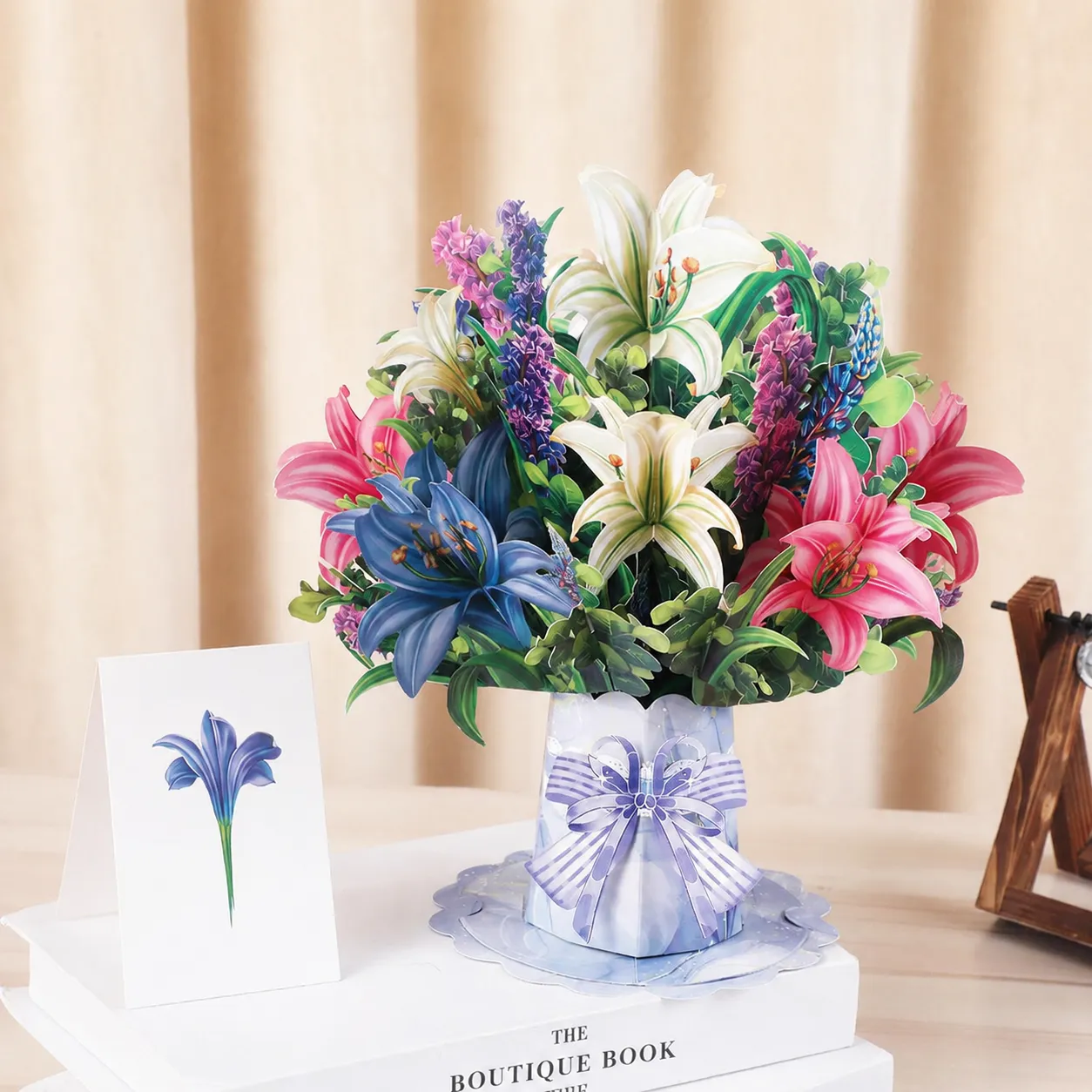 3D Pop-Up Flower Bouquet Greeting Card designed for Birthdays, Get-Well Wishes & Thank You Notes - Image 4