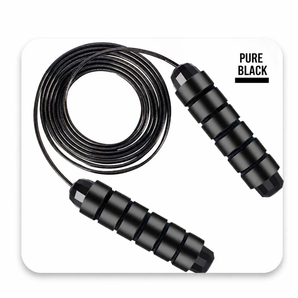 Bearing Steel Wire Jump Rope For Adults, Weighted Fitness, Speed Adjustable - Image 2