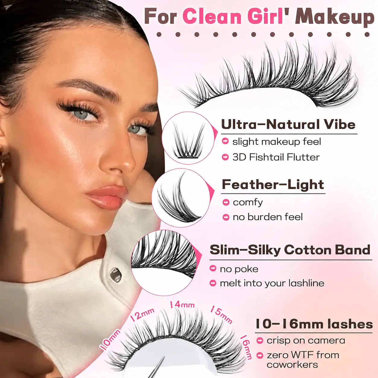 640 Pcs DIY Lash Extension Kit - 30D/40D/60D Mixed Clusters, 32 Rows Large Capacity Lash Book, Natural Long & Mega Volume Wispy Lashes - Image 4