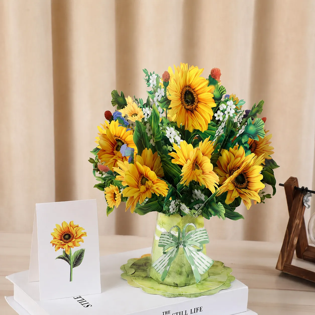 3D Pop-Up Flower Bouquet Greeting Card designed for Birthdays, Get-Well Wishes & Thank You Notes - Image 2