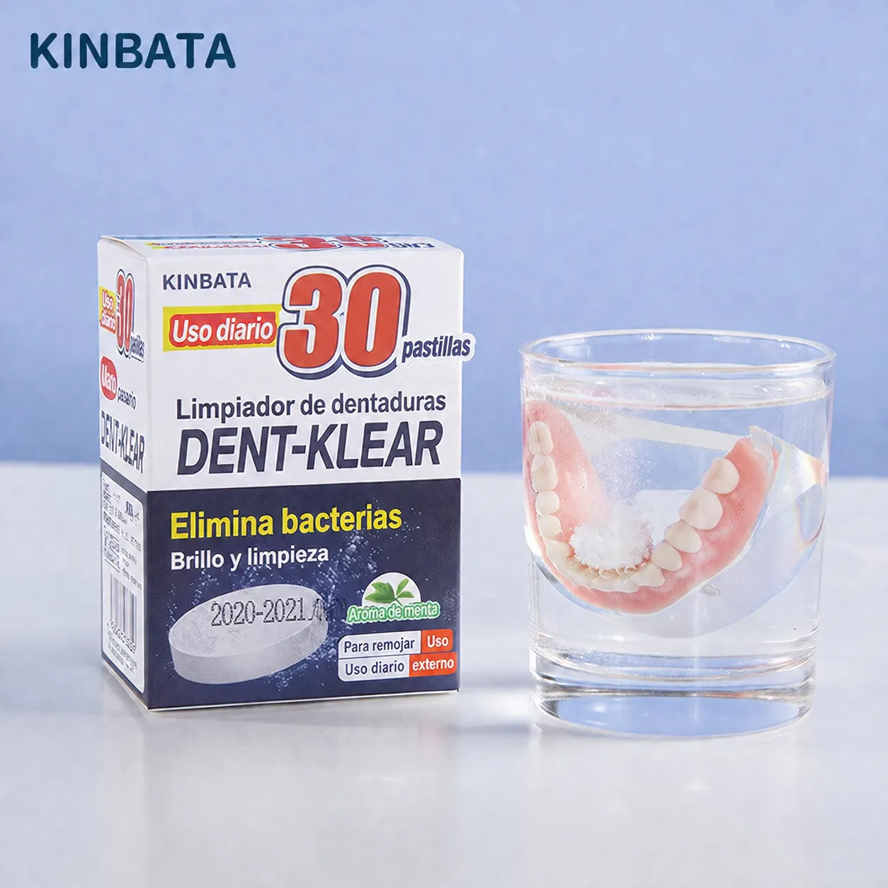 Limpiador de prótesis dentales, pastillas efervescentes para la limpieza y desinfección de retenedores de ortodoncia y alineadores invisibles, eliminan manchas y bacterias. - Image 2