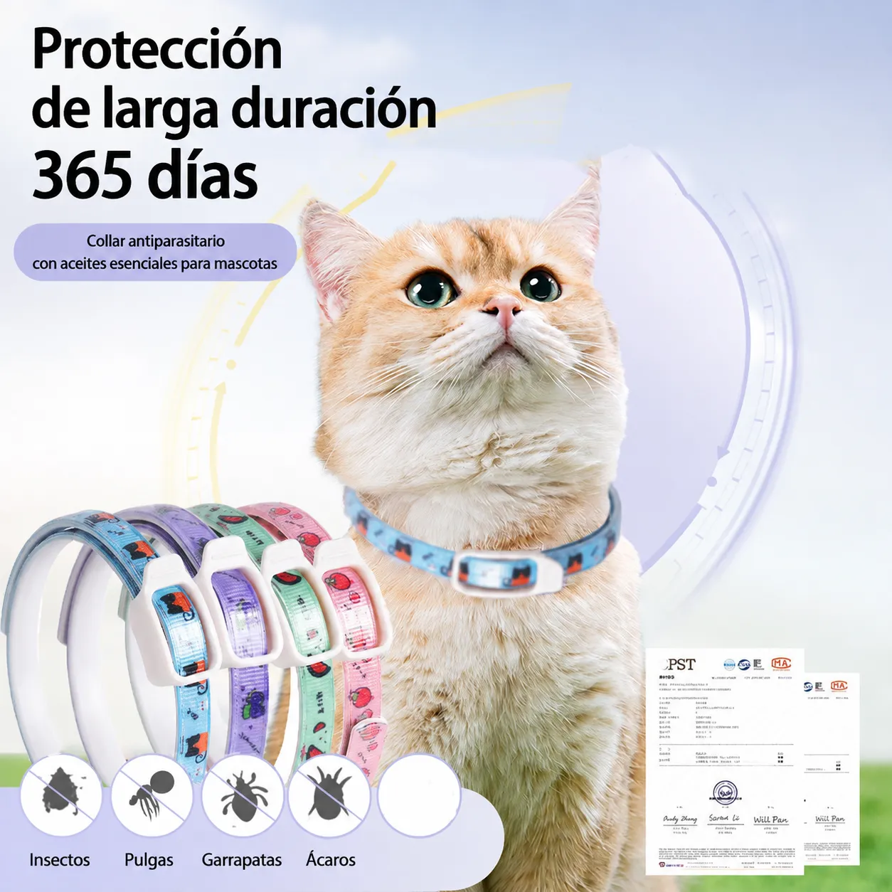 Collar desparasitante para perros, collar repelente de mosquitos para gatos, collar antipulgas y antiácaros, collar contra piojos y pulgas, productos para mascotas.