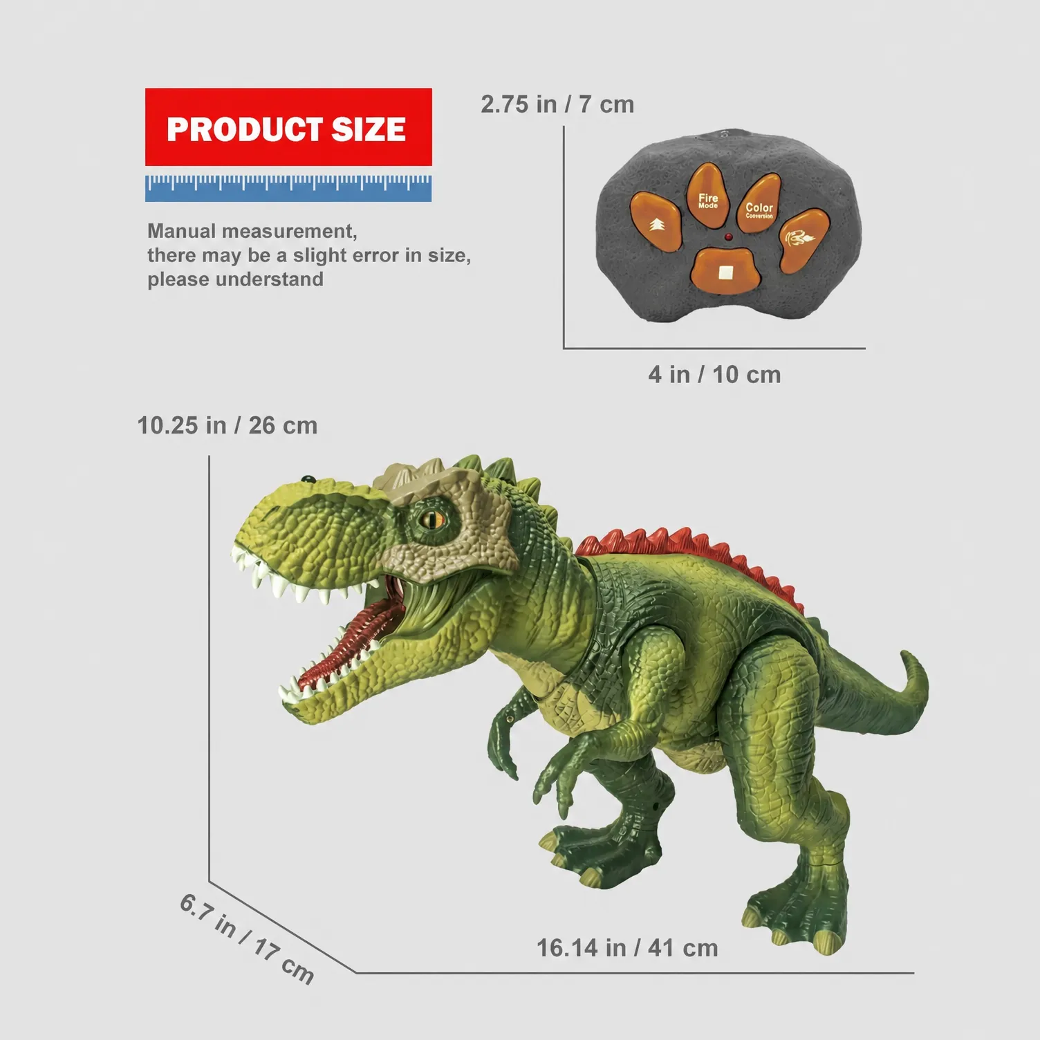 Remote-controlled Tyrannosaurus rex light and spray electric toy - Image 4
