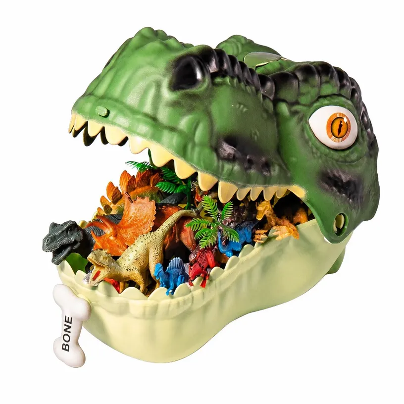 Dinosaur toy - Tyrannosaurus rex soft rubber set - realistic animal model figurine - Image 5