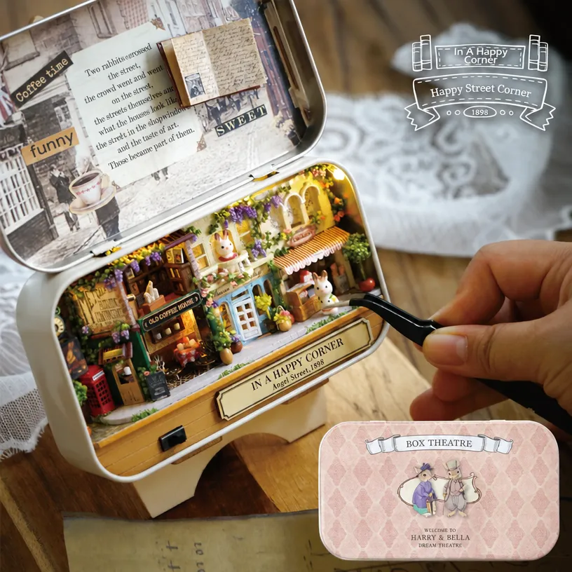 DIY House Box Theater Handmade Assembly Small House - Image 2