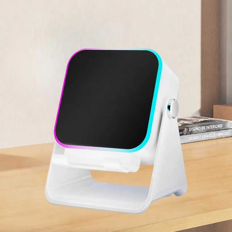 Los altavoces de escritorio admiten conexión Bluetooth y pueden girar 360 grados. el soporte de sonido del teléfono móvil es portátil e inalámbrico. - Image 3
