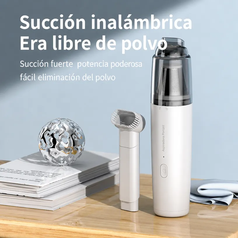 Aspiradora para automóvil, mini portátil para el hogar, dispositivo inalámbrico para eliminar ácaros, recargable, de gran potencia, portátil y potente para eliminar el polvo. - Image 2