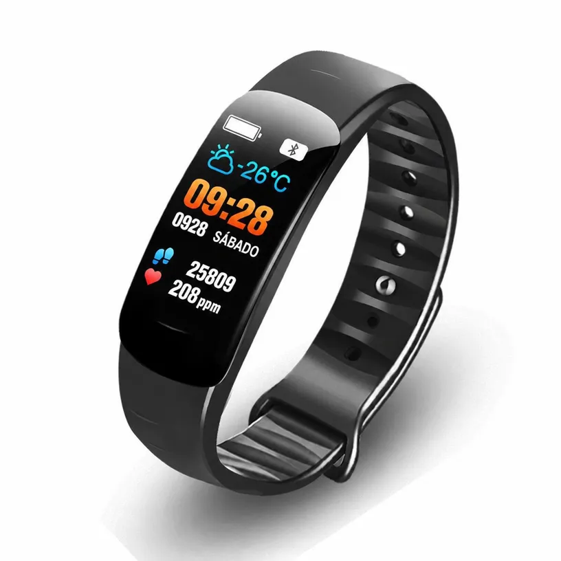 Pulsera Inteligente Deportiva con Pantalla a Color: Frecuencia Cardíaca, Presión Arterial y Pasos