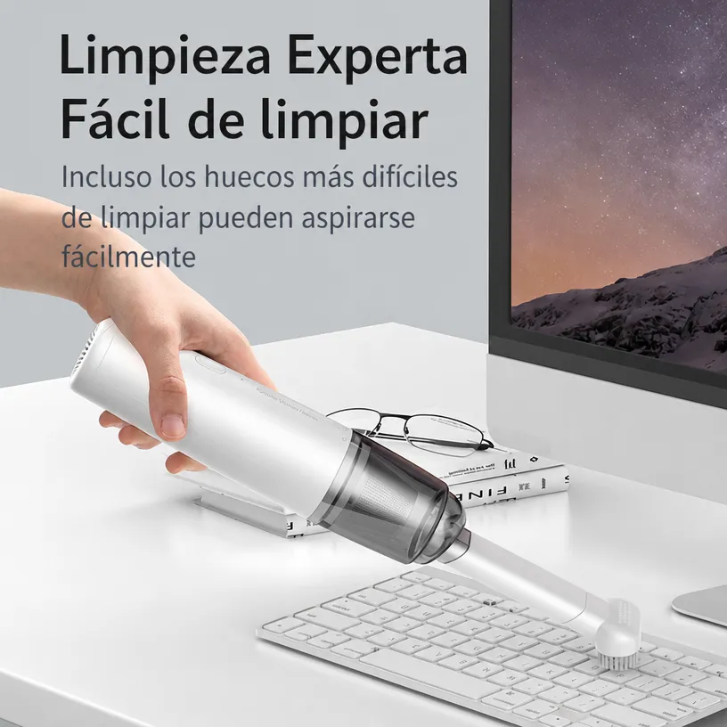 Aspiradora para automóvil, mini portátil para el hogar, dispositivo inalámbrico para eliminar ácaros, recargable, de gran potencia, portátil y potente para eliminar el polvo. - Image 4