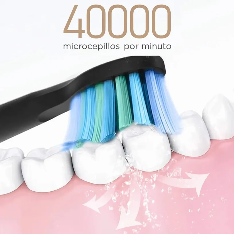 Cepillo de Dientes Eléctrico Sónico para Adultos: Kit de Cuidado Bucal con Cabezales de Repuesto - Image 2