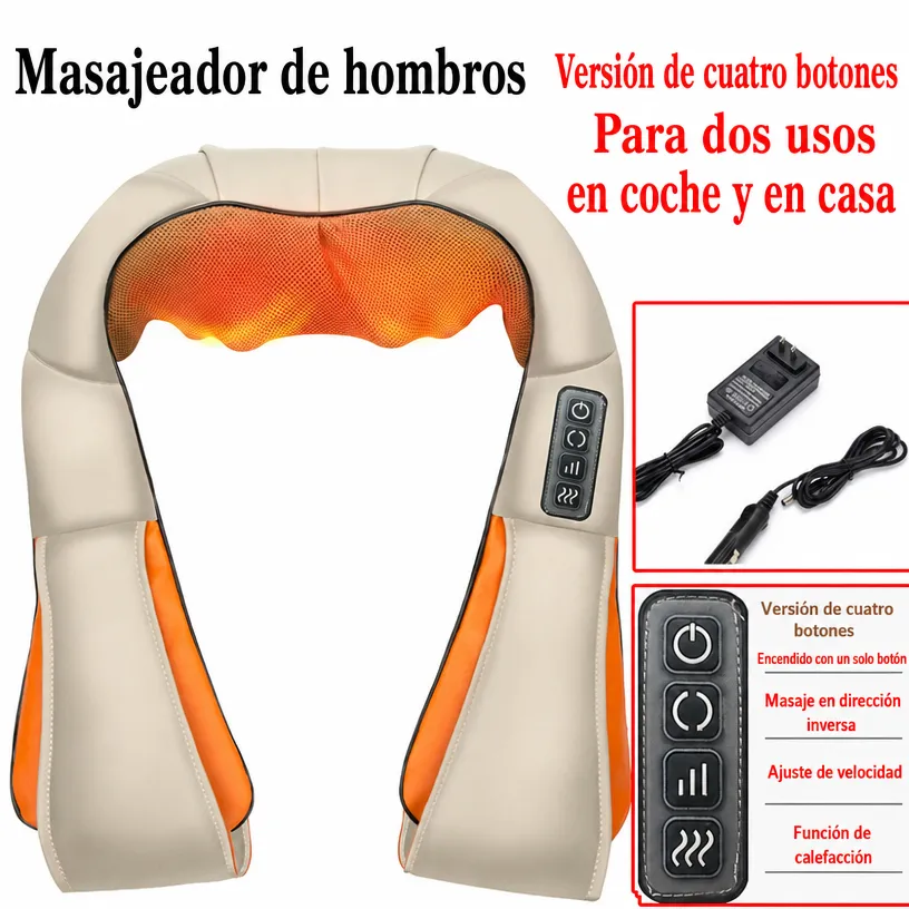 Masajeador de hombros multifuncional para cuello y cintura, masajeador eléctrico para cervicales, adecuado para uso en automóvil y en casa, masajeador de hombros y cuello para uso doméstico y transfronterizo. - Image 2