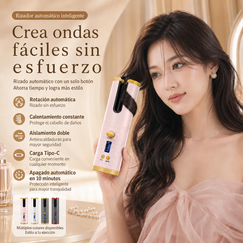 Rizador de Pelo Automático Inalámbrico y Portátil 2 en 1 USB - Image 2