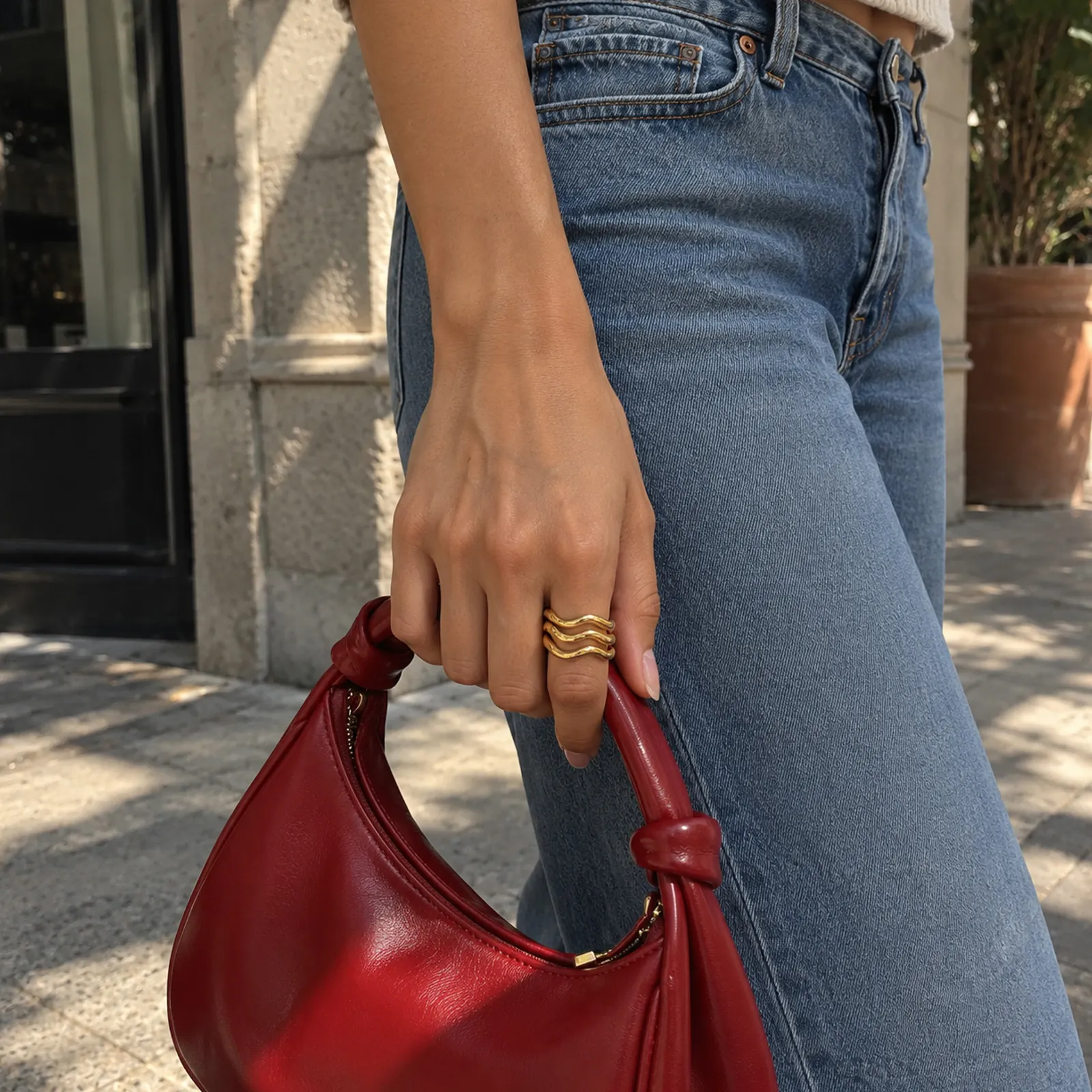 Anillos Dorados para Mujer – Anillos Chunky de Estilo Retro, Diseños Artísticos y Originales para un Look Chic y Atrevido - Image 10