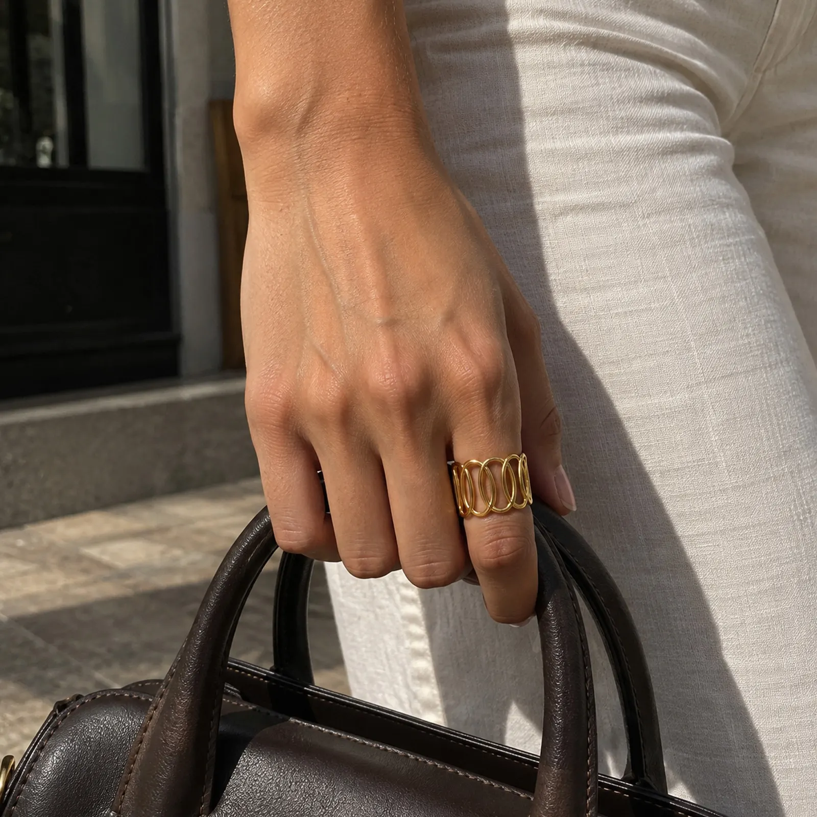 Anillos Dorados para Mujer – Anillos Chunky de Estilo Retro, Diseños Artísticos y Originales para un Look Chic y Atrevido - Image 8