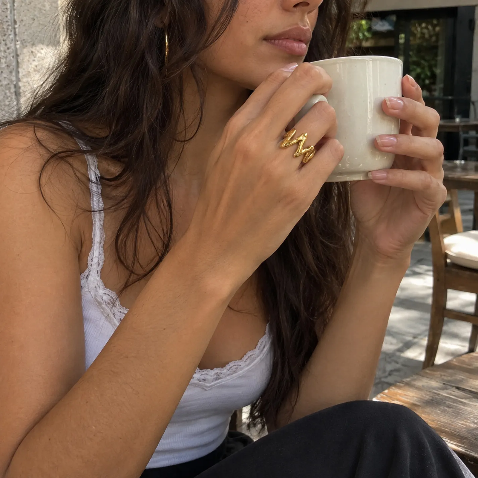 Anillos Dorados para Mujer – Anillos Chunky de Estilo Retro, Diseños Artísticos y Originales para un Look Chic y Atrevido - Image 6