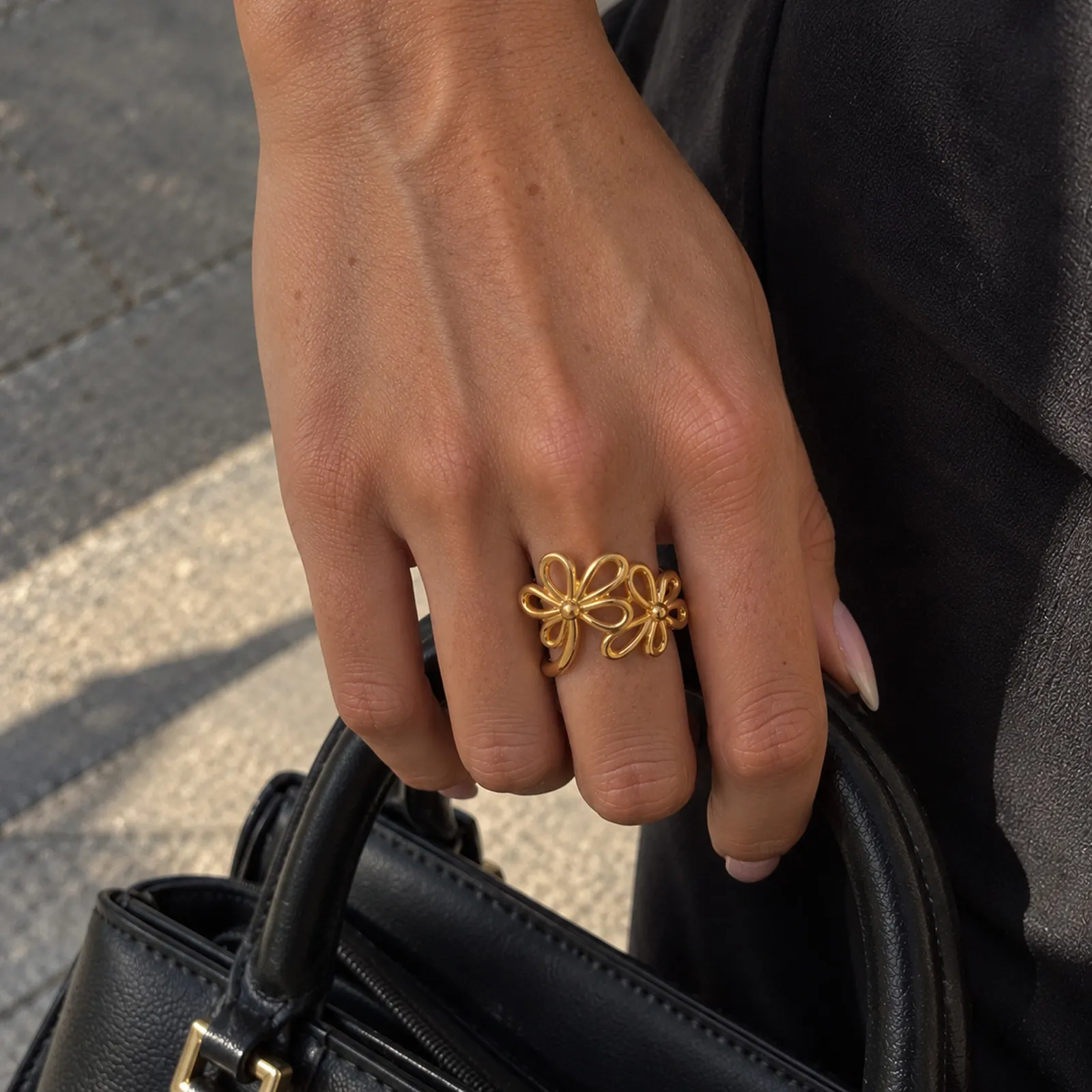 Anillos Dorados para Mujer – Anillos Chunky de Estilo Retro, Diseños Artísticos y Originales para un Look Chic y Atrevido - Image 5