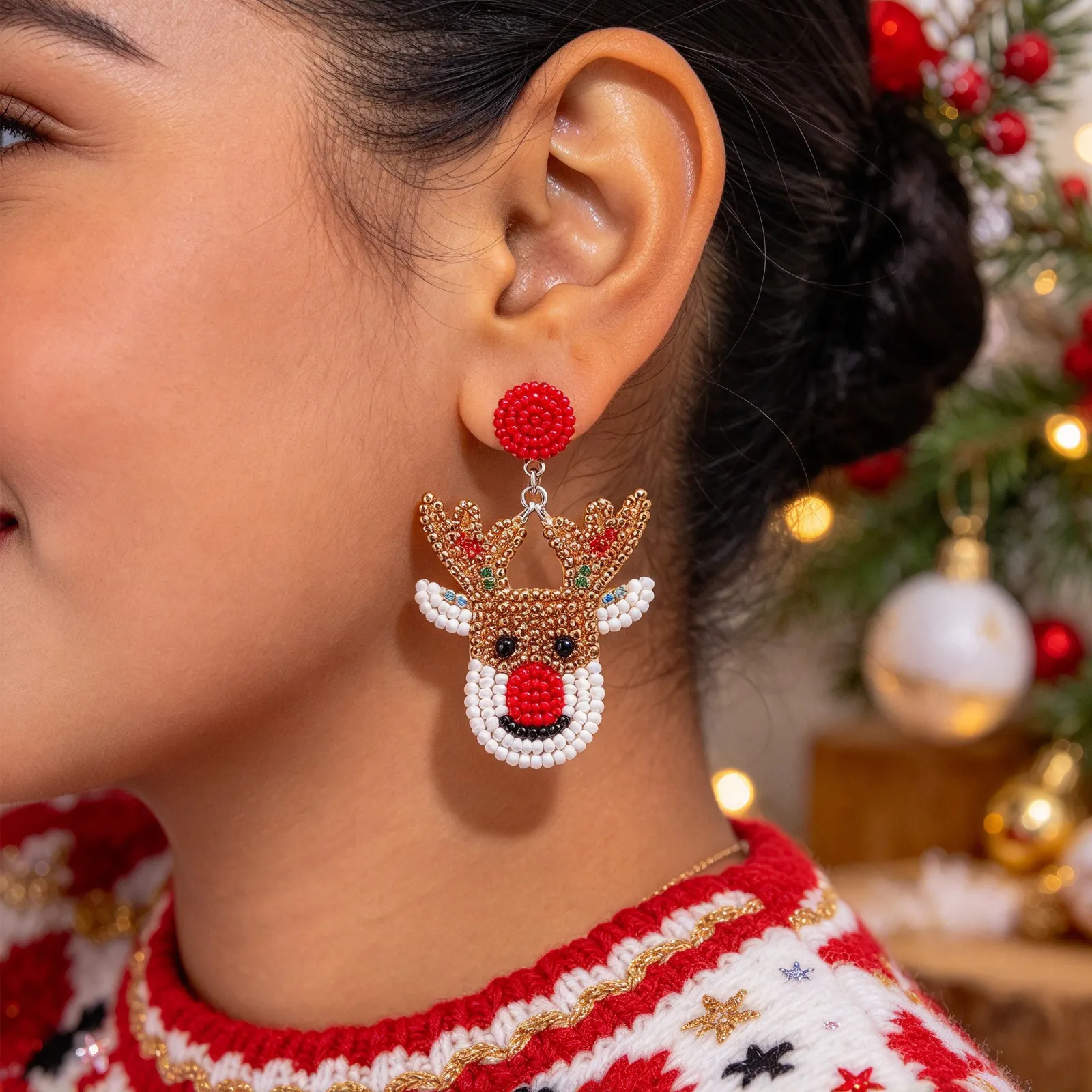 Aretes Navideños para Mujer – Joyitas Festivas, Diseños Divertidos y Originales para Brillar en Navidad - Image 18
