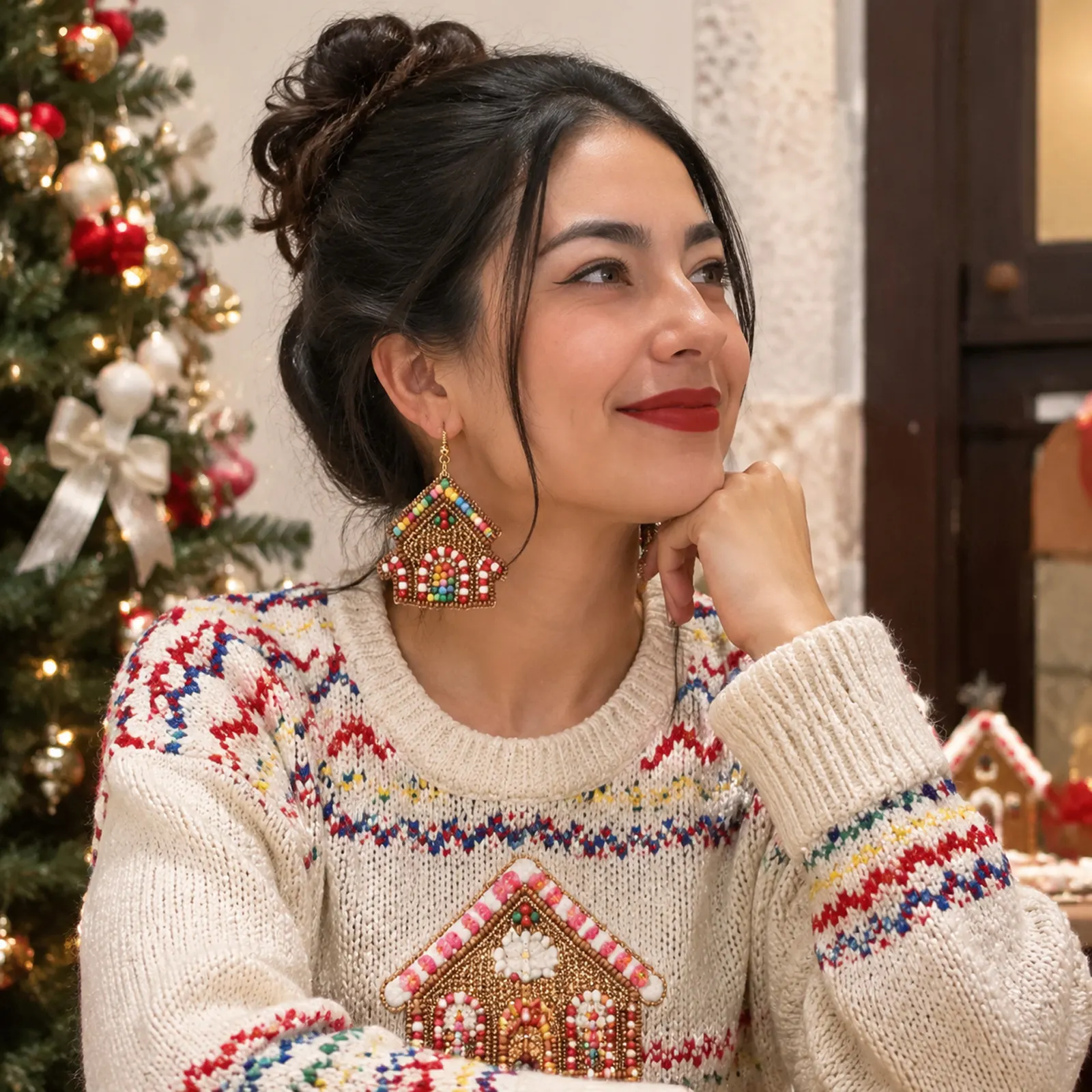 Aretes Navideños para Mujer – Joyitas Festivas, Diseños Divertidos y Originales para Brillar en Navidad - Image 19