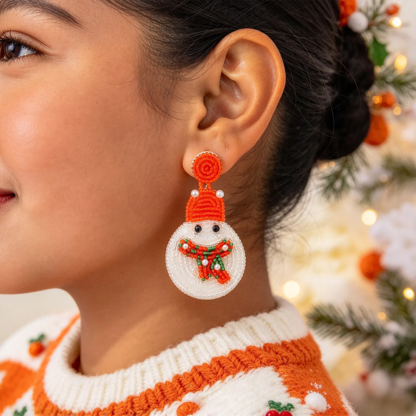 Navidad Mágica – Aretes de Cuentas con Diseños Navideños, Accesorios Festivos y Originales para Mujer - Image 13