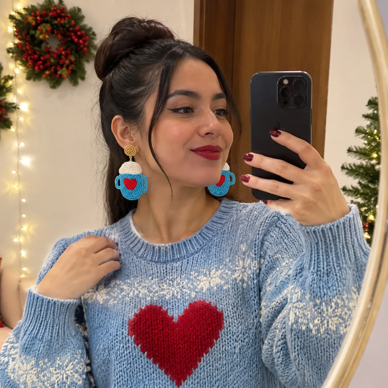 Aretes Navideños para Mujer – Joyitas Festivas, Diseños Divertidos y Originales para Brillar en Navidad - Image 9