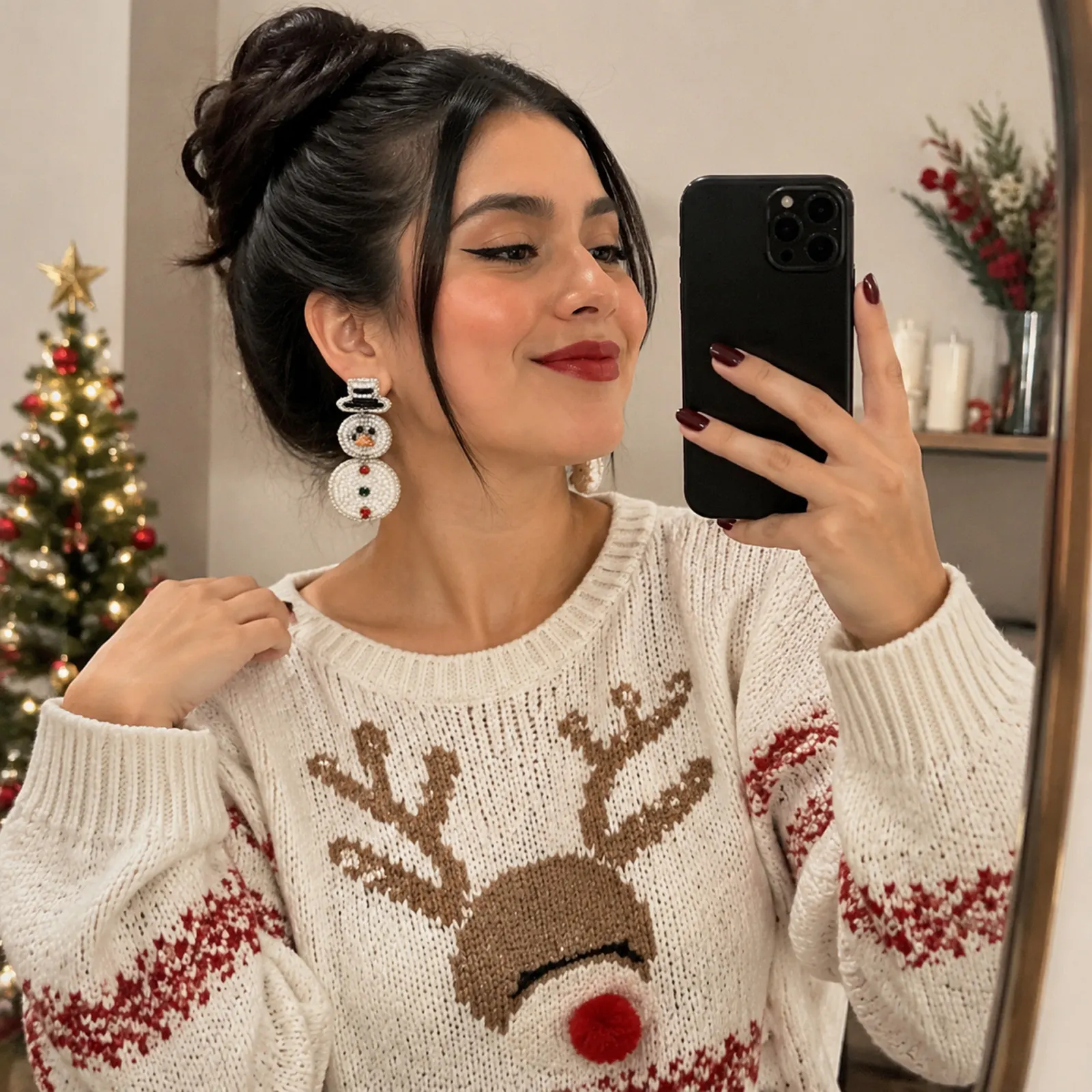 Aretes Navideños para Mujer – Joyitas Festivas, Diseños Divertidos y Originales para Brillar en Navidad - Image 2